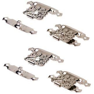 Uppsättning bestående av 4 stycken högkvalitativa SISO/UMAXO®-förslutningar för små dekorativa lådor, lådor eller smyckeskrin. Minibar inkl. Skruvar för fastsättning - Nickel (30.00.050)