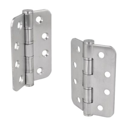 2 stycken högkvalitativa SISO / UMAXO® dörrgångjärn av massivt rostfritt stål 102 mm, med rundade hörn, inkl. skruvar. Dörrgångjärn för tunga dörrar. Gångjärn i rostfritt stål SUS304 (V2A), materialtjocklek 3 mm - Bild 3