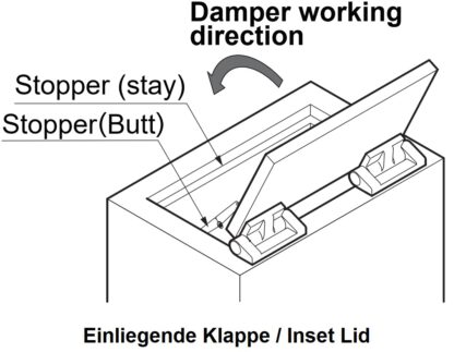 Sugatsune / LAMP® (Japan) HG-JHW50 och HG-JHW70 dämpat nyckelgångjärn - Bild 5