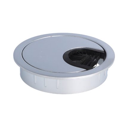 Zamak kabelgenomföring av hög kvalitet, Ø 60 mm för skrivbord med borsttätning, yta: aluminiumlook. Bordkabelguide Kabeluttag från SISO / Danmark - Bild 4