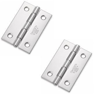 2 stycken högkvalitativt skruvpåskruvat gångjärn, B-1059-4, storlek: 51 mm, från TAKIGEN, lastkapacitet: 6,7 kg (15 lbs). Produktbild