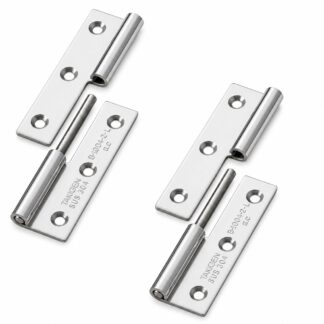 2 delar högkvalitativ postergångjärn, tillverkade av SUS304 rostfritt stål, lastkapacitet: 10 kg (23 lbs), 64 mm (2-33/64"), version: vänster, B-1004-2-L. Robust lyftjärn för dörrar, underhållsluckor och mycket mer, av TAKIGEN (Japan)