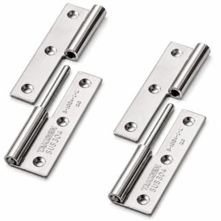 2 högkvalitativa postergångjärn, B-1004-1-L, höjd: 75 mm, från TAKIGEN, lastkapacitet: 15 kg (34 lbs), version: vänster. Produktbild