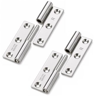 2 högkvalitativa postergångjärn, B-1004-3-R, höjd: 50 mm, från TAKIGEN, lastkapacitet: 7 kg (16 lbs), version: höger. Produktbild