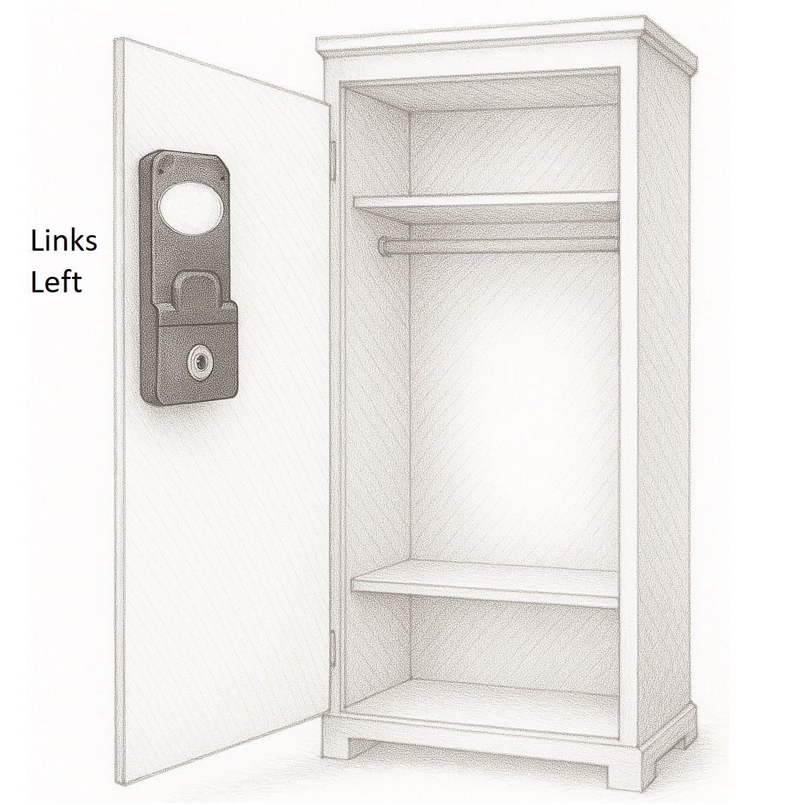 Betalmyntlås med myntlåda för 1-euromynt, version: vänster stängning, 14.60.250-0. - Bild 5