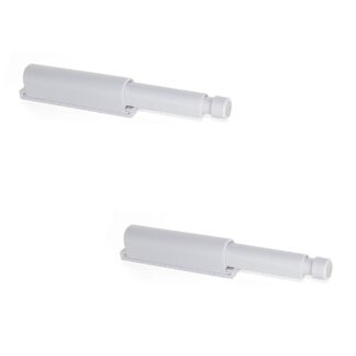 2 stycken elegant snäpplås, yta: grå, 62 mm (2-7/16"), version: icke-magnetisk, 2033821. Robust push-to-open-stängning för möbeldörrar, skåpdörrar, luckor och mycket mer, från EMUCA