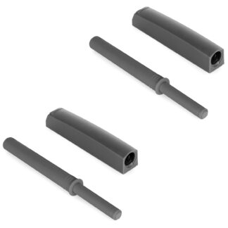 2 stycken elegant tryckspärr med monteringshölje, yta: antracitgrå, design: icke-magnetisk, 1900223. Stabil push-to-open dörröppnare för möbeldörrar, skåpdörrar, luckor och mycket mer, från EMUCA