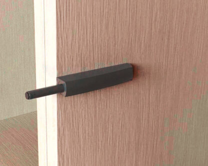 2 stycken elegant tryckspärr med monteringshölje, yta: antracitgrå, design: icke-magnetisk, 1900223. Stabil push-to-open dörröppnare för möbeldörrar, skåpdörrar, luckor och mycket mer, från EMUCA - Bild 2