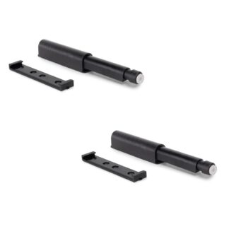 2 stycken elegant snäpplås, yta: svart, 62 mm (2-7/16"), version: icke-magnetisk, 2033817. Robust dörrlås för möbeldörrar, skåpdörrar, luckor och mycket mer, från EMUCA