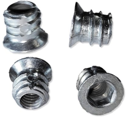 20 stycken högkvalitativ skruvhylsa med M6 invändig gänga, försänkt huvud med invändig sexkant och täckkant, tillverkad av massiv pressgjuten zink, 13 mm (0,6"), 8008001. Skruvmutter för möbler, träpanel, spånskiva, bord och mycket mer, från EMUCA - Bild 4