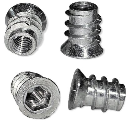 20 stycken högkvalitativ skruvhylsa med M6 invändig gänga, försänkt huvud med invändig sexkant och täckkant, yta: galvaniserad, 13 mm (0,6"), 8008005. Skruvmutter för möbler, träpanel, spånskiva, bord och mycket mer, från EMUCA - Bild 4
