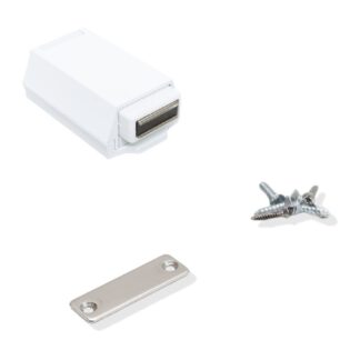 Kraftig magnetisk tryck-för-öppningsspärr för extra tunga handtagslösa dörrar Touch-Latch ML-ZN80 från SUGATSUNE / Lampa (Japan) - Vit