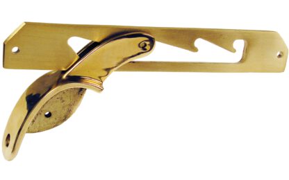 2 stycken högkvalitativ kopparspärr, blankpolerad, 235 mm (9.3") 04.03.040-0. Solstolsbeslag av koppar, blankt polerad, för solstol, poolstol, badstol, solstol, ångbåt, hopfällbar stol, trästol, solstol, av SISO Danmark - Bild 5