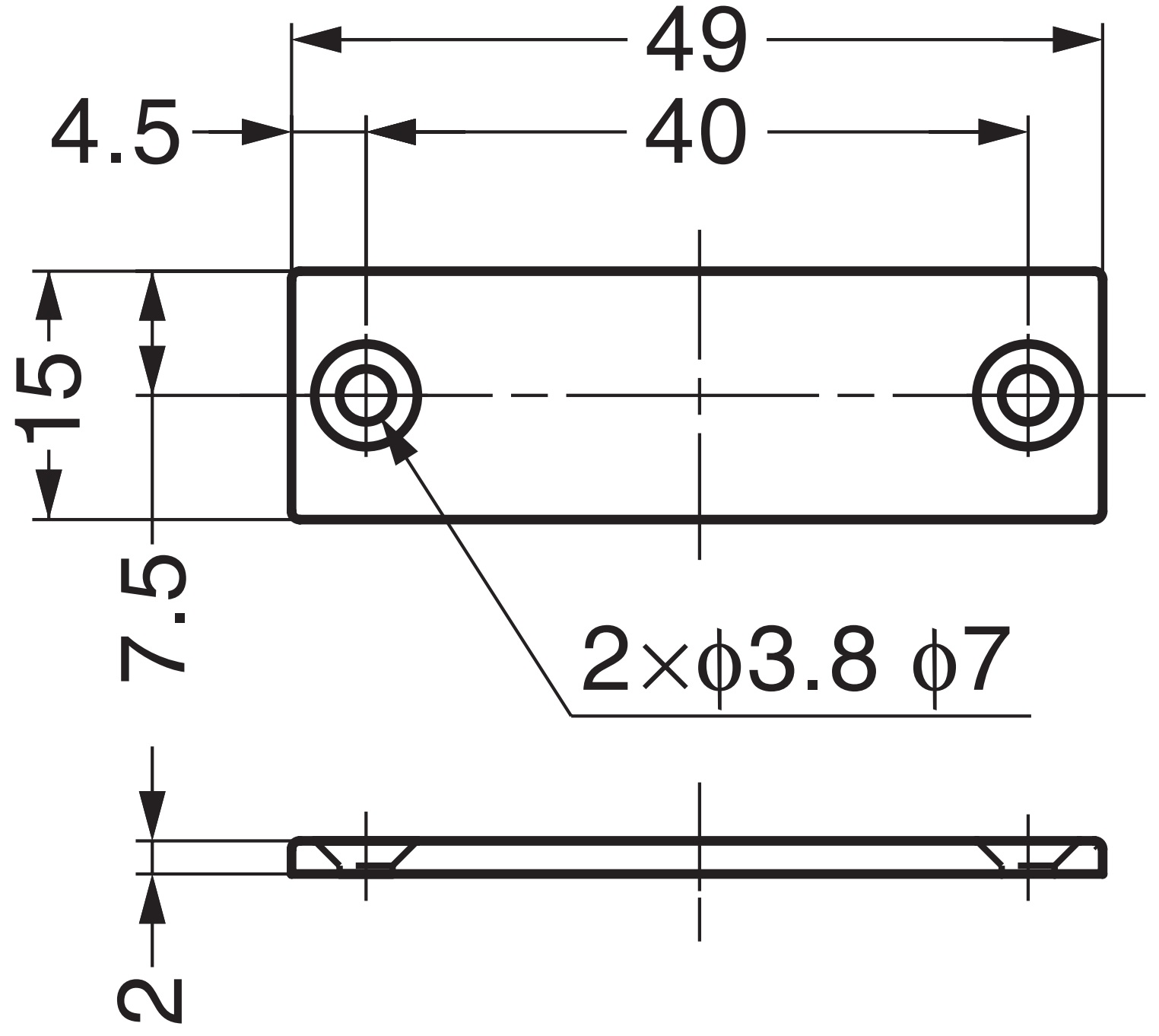 4st korrosionsbeständig magnetisk motplatta belagd med rostfritt stål SUS304 (V2A), MC-JM49. Rostfri magnetisk motsvarighet för magnetiska spärrar, magnetlås, skåpdörr och mycket mer, från Sugatsune / LAMP® (Japan) - Bild 2