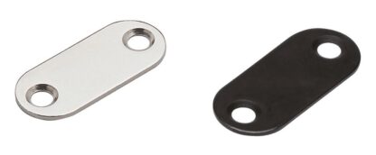 8 stycken lång oval magnetisk motplatta med 2 försänkta hål, yta: nickelpläterad, 35 mm (1-3/8"), MC-YN001U. Magnetisk motsvarighet för magnetiska spärrar, magnetlås, skåpdörr och mycket mer, av Sugatsune / LAMP® (Japan) - Bild 3