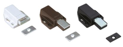 2 stycken högkvalitativa magnetiska snäpplås, inkl. motplatta, yta: vit, 38 mm (1-1/2"), ML-80W. Push-to-open dörröppnare för möbeldörrar, skåpdörrar och mycket mer, av Sugatsune / LAMP® (Japan) - Bild 4