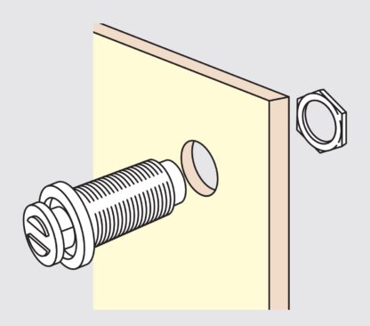 2 stycken magnetiska snäpplås, med M11-gänga, inkl. M11 mutter och passande platta, PM-4N HB. Push-to-open dörröppnare för plåt, träpanel, underhållsdörr, metallskåp och mycket mer, av Sugatsune / LAMP® (Japan) - Bild 3