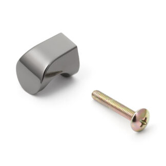 Möbelknopphandtag av hög kvalitet, finish: svart nickel, 21 mm (0,9") MKZ-21BNI. Handtagshandtag i zinklegering för låda, möbeldörr, köksskåp, kontorsskåp och mycket mer, av Sugatsune/LAMP® (Japan)