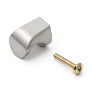 Högkvalitativt möbelhandtag av zinklegering, yta: vit brons, satinmatt, 21 mm (0.9") MKZ-21WB. Handtagshandtag i zinklegering för låda, möbeldörr, köksskåp, kontorsskåp och mycket mer, av Sugatsune/LAMP® (Japan)