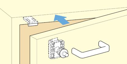 Tryckknappsstängning för dörrtjocklek från 18 till 21 mm, yta: elfenben, SL-B211-I. Push-Latch för husbilskonvertering, yachtinredning, husvagnsmöbler och mycket mer, av Sugatsune / LAMP® (Japan) - Bild 5