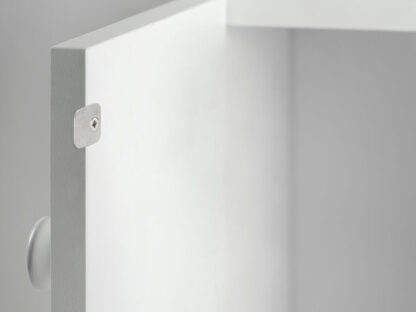 10 stycken fyrkantig motplatta med off-center hål, yta: nickelpläterad, 20 mm (25/32"), 1050007. motsvarighet med lateralt förskjuten perforering för magnetiska lås, push-to-open och mycket mer, av EMUCA - Bild 3