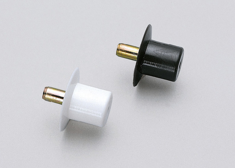 20 stycken högkvalitativa hyllkonsoler, tillverkade av robust polyamid, lastkapacitet: 30 kg (67 lbs), yta: brun, version: rund, SS-324BR. Hyllfästen för hyllor, skåphyllor, hyllor och mycket mer, av Sugatsune / LAMP® (Japan) - Bild 3