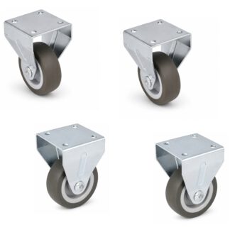 4 delar robust möbelgjut, 08.12.150-1, diameter: ⌀50 mm, från SISO, lastkapacitet: 120 kg (265 lbs). Produktbild