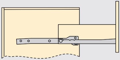 Dragkrafter för rullar, partiell förlängning, grå metall, RAL 9022, målade, 550 mm (21,7"). Stålskenor med partiell förlängning, för trälåda, bricklåda, trälåda, köksmöbler, kontorsmöbler, hemmöbler, av EMUCA - Bild 7