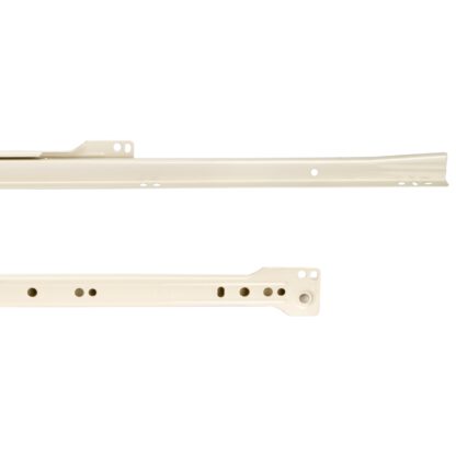 Rulltrycksstyrningar, partiell förlängning, vitlackerad, RAL 9001, 350 mm (13.8") E.T30C.35.WH. Stålskenor med partiell förlängning, för trälåda, bricklåda, trälåda, köksmöbler, kontorsmöbler, hemmöbler, av EMUCA - Bild 3