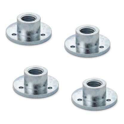 4 st rund topplatta med M12-gänga, monteringsplatta, tillverkad av massiv zinklegering (ZDC), 35 mm (1,4"), AD-559M12. Monteringsplatta, för möbelfötter, möbelhjul, maskinfötter, skåpben, sofffötter och mycket mer, av Sugatsune / LAMP® (Japan)