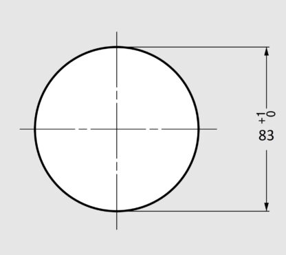 Högkvalitativt rundt soputsläpp, tillverkat av rostfritt stål, yta: blankpolerad, 82 mm (3.3"), yta: platt, AN-LH005-MR. Genomkastning av avfall i rostfritt stål, för systemcatering, butiksinredning, catering och mycket mer, av Sugatsune / LAMP® (Japan) - Bild 3