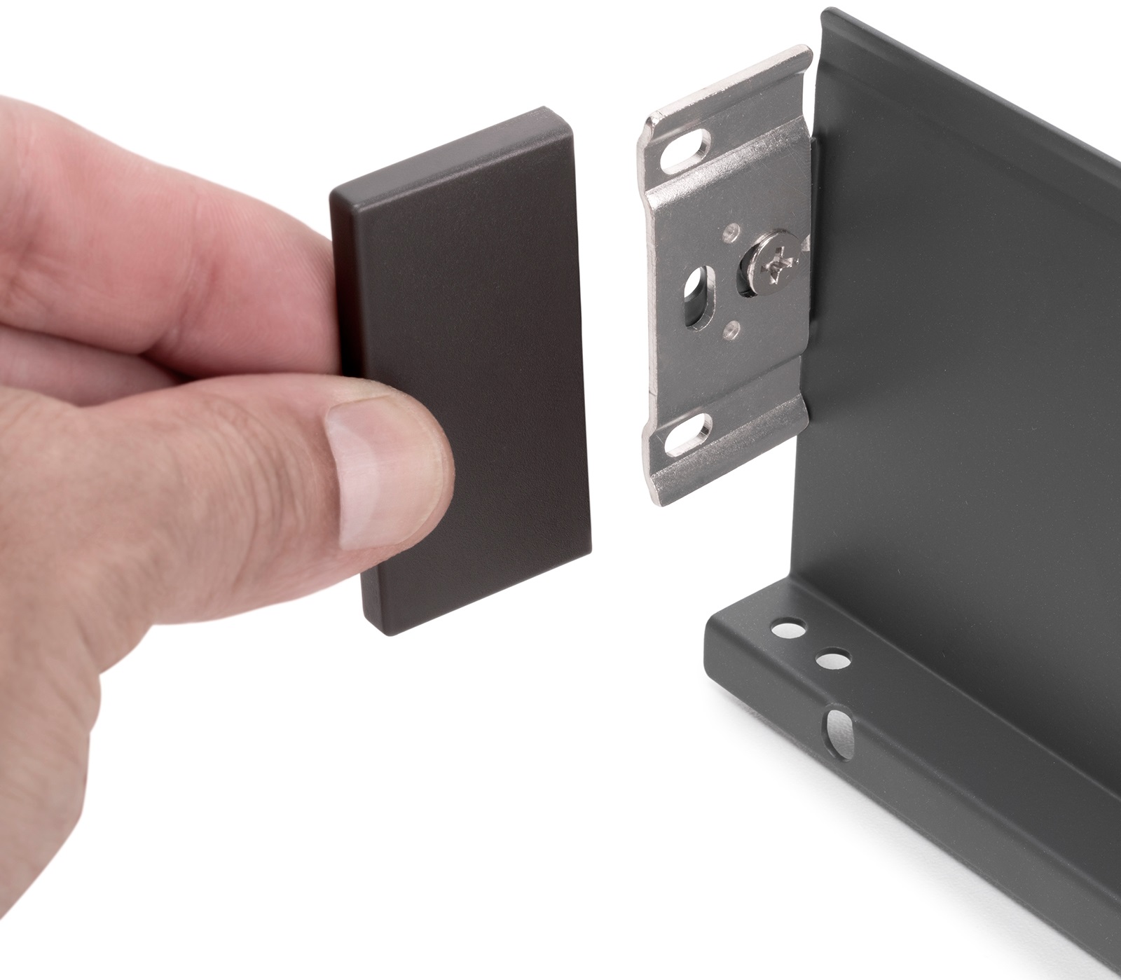 Lådset, med extra tunna ramar, höjd: 88 mm (3-15/32"), yta: antracitgrått, 490 mm (19-19/64"), version: delvis utdragbar med push-to-open, 3275435 låda för köksmöbler och mycket mer, från EMUCA - Bild 7