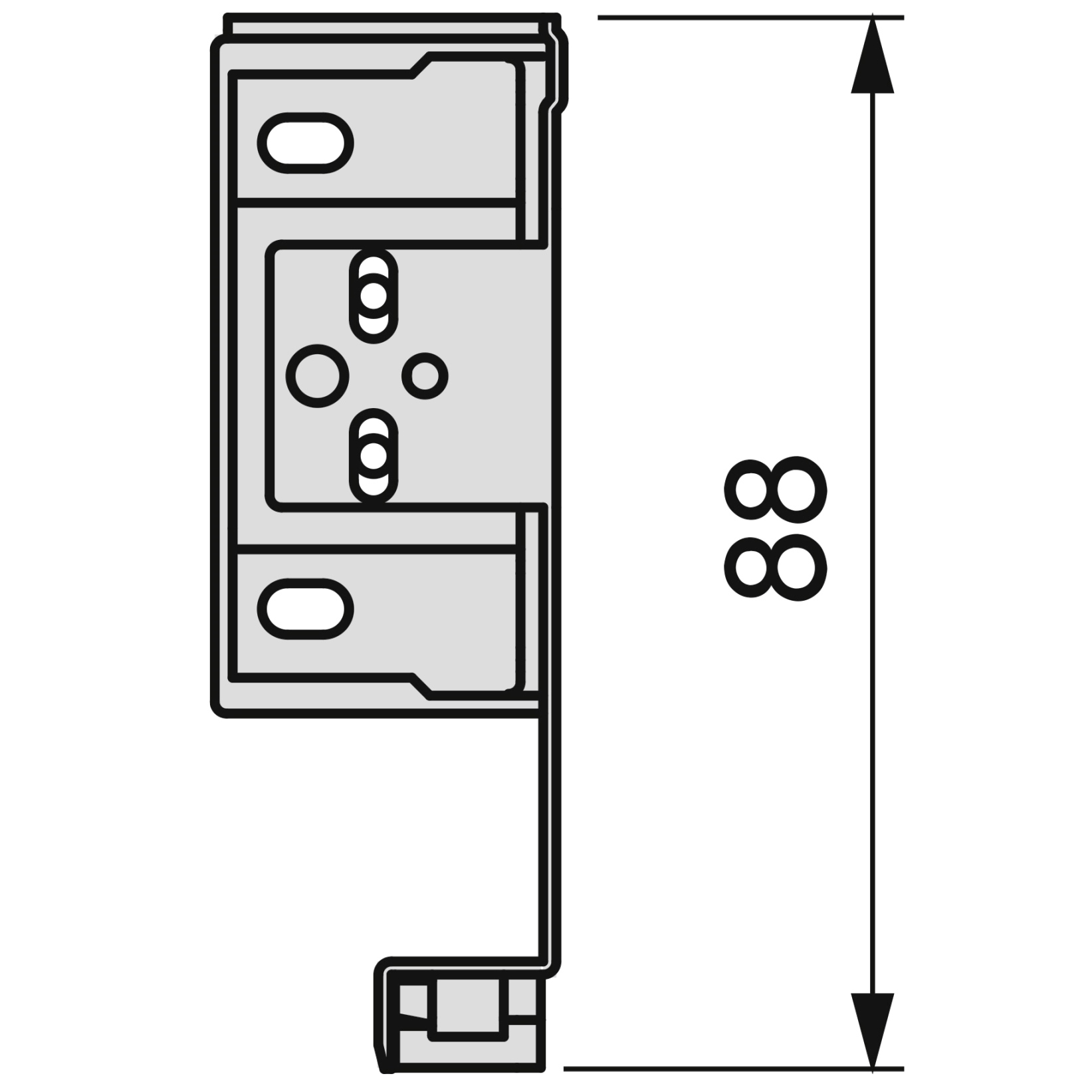 Lådset, med extra tunna ramar, höjd: 88 mm (3-15/32"), yta: vit, 440 mm (17-21/64"), version: full förlängning med mjuk stängning, 3275312 lådset för köksmöbler och mycket mer, från EMUCA - Bild 4