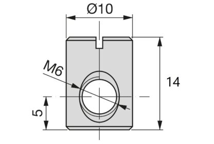 20 stycken robust tvärplugg med M6-gänga, tillverkad av stål, 14 mm (35/64"), 6170105. Praktisk korsgängad mutter för möbelmontering, hyllkonstruktion, sänganslutning, skåpskonstruktion och mycket mer, från EMUCA - Bild 2