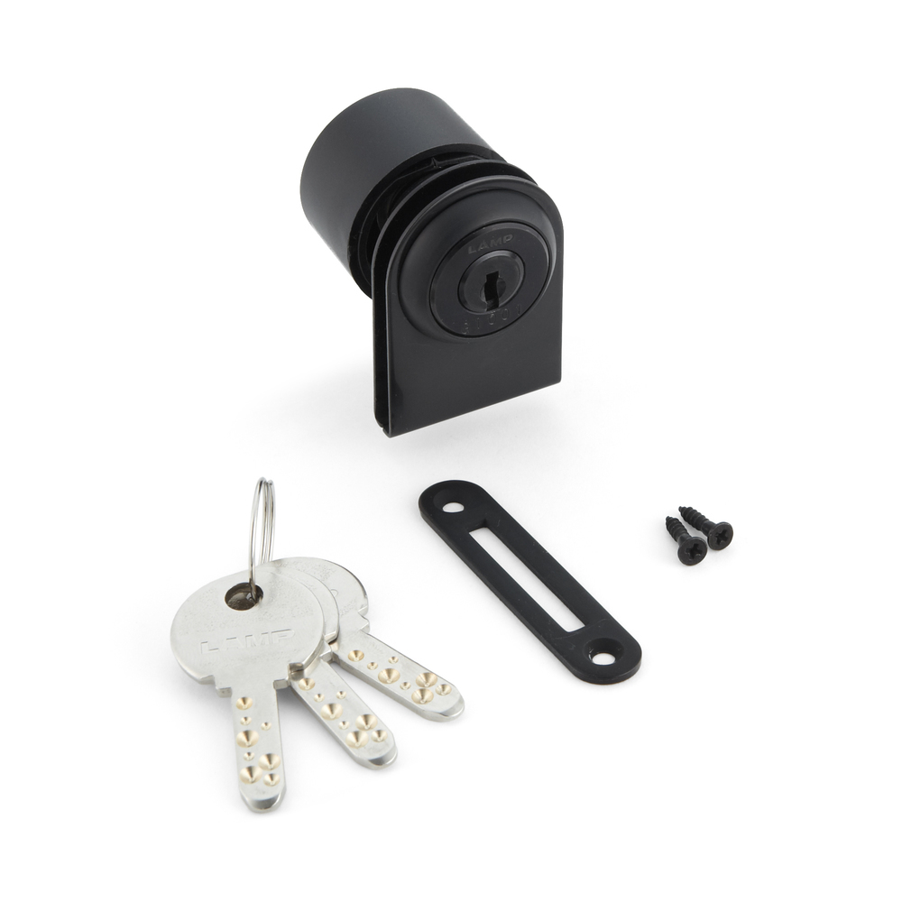 Spaklås, för glasdörrar, Million Lock-serien, med likadant 1310GL-BL-D, av Sugatsune / LAMP (Japan)
