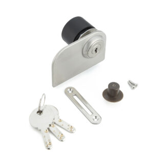 Spaklås, för glasdörrar, Million Lock-serien, med liknande nyckel 1310GLW-SN-D, av Sugatsune / LAMP (Japan)