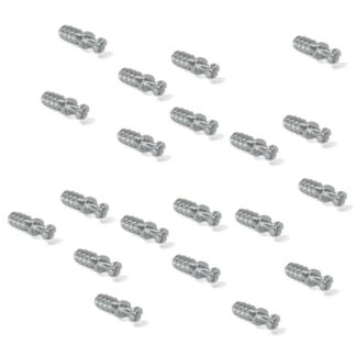 20 stycken robust anslutningsbult för borrning ⌀3,5 mm, tillverkad av stål, 10 mm (25/64"), 8057205. Robust excentrisk stift för möbelanslutning och mycket mer, från EMUCA
