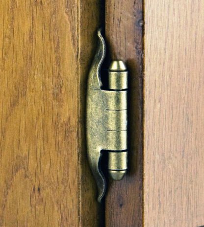 Set bestående av 2 delar SISO / UMAXO® Vintage möbelgångjärn för trädörrar med synlig gångjärnsfog. Möbelgångjärn i antik stil med tumlare (automatisk stängning), överlägg 6 mm, med 2D-justeringsmöjlighet - Bild 2