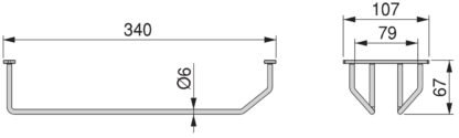 Högkvalitativ vinglashållare, tillverkad av stål, yta: förkromad, 340 mm (13-25/64"), 8938011. Praktisk glashängare för vinglas, champagneglas, cocktailglas, cognacsglas, bägare och mycket mer, från EMUCA - Bild 3