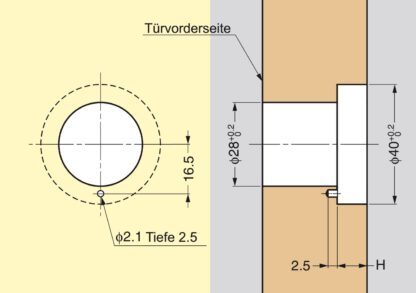 ZweiL® försänkt möbelknopp i rostfritt stål 32 mm (1,3 tum) ZL-1908. Högkvalitativ, solid och elegant tryckknapp tillverkad av det finaste rostfria stålet V4A (SUS316) för exklusiv inredning och högkvalitativa faciliteter från Sugatsune / LAMP® (Japan) - Bild 3